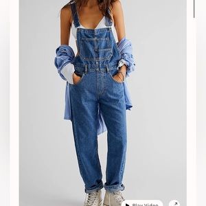 Free People NWT Ziggy Blue Overalls